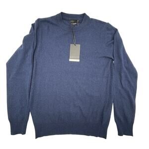 NWT Maglificio Bartolini Cashmere Blend Sweater Navy Blue Made in Italy Medium